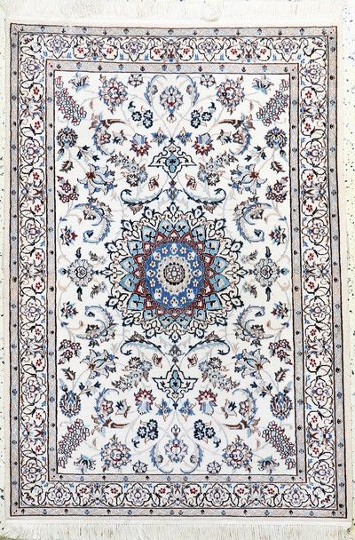 Nain fein, Persien, Ende 20.Jhd, Korkwolle mit Seide, ca. 146 x 101 cm, ca. 640.000 Kn/qm, EHZ: 2