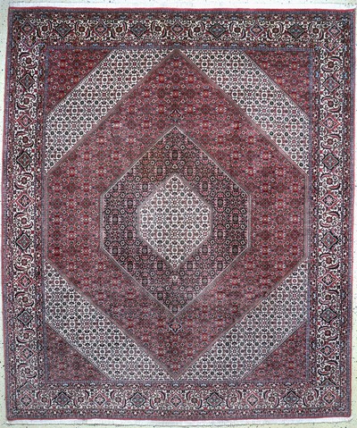 Bidjar Kork fein, Persien, Ende 20.Jhd, Korkwolle auf Baumwolle, ca. 285 x 303 cm, EHZ: 1-2