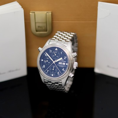 IWC Herrenarmbanduhr "Der Doppelchronograph" Referenz 3713, Automatik, Schweiz um 2005, Edelstahlgeh. inkl. Gliederband m. Faltschließe, ...
