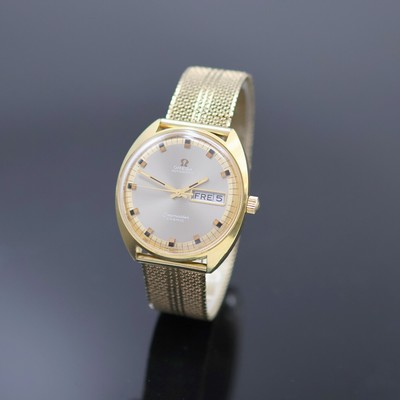 OMEGA Seamaster Cosmic vergoldete Armbanduhr Referenz 166.036, Schweiz 1960er Jahre, Automatik, Monocoque-Geh., neutr. Goldband in GG 333/000, ...