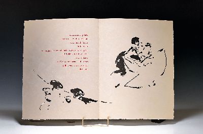 Jean Ducasse (1939-2011) und Jean Cau, Mappenwerk: Matador, Paris, 1967, mit 20 orig. Lithographien von Ducasse, Texte von Cau, gedruckt bei Jacques ...