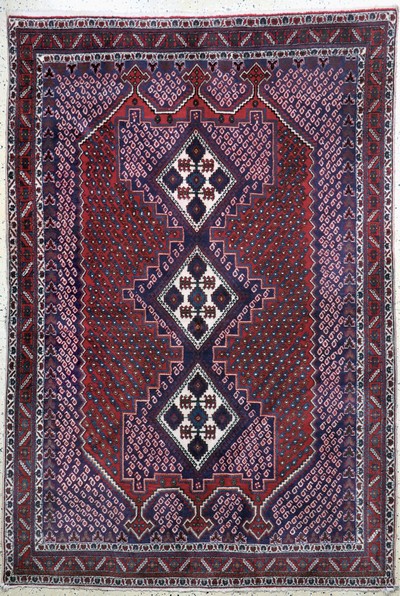 Sirjan, Persien, Mitte 20.Jhd, Wolle auf Baumwolle, ca. 237 x 160 cm, EHZ: 2