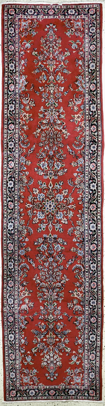 Kerman fein, Persien, Mitte 20.Jhd, Wolle auf Baumwolle, ca. 405 x 89 cm, EHZ: 2