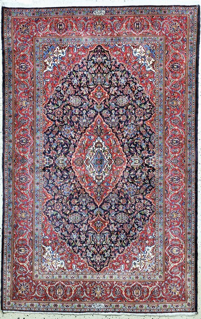 Keschan Kork signiert, Persien, Ende 20.Jhd, Korkwolle auf Baumwolle, ca. 234 x 144cm, EHZ: 2