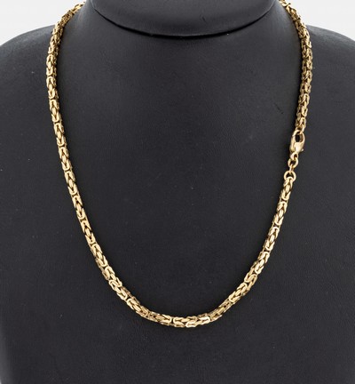 14 kt Gold Königskette, GG 585/000, ca. 43 g, L. ca. 80.5 cm, D. ca. 3 mm Karabiner- schließe