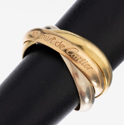 18 kt Gold MUST DE CARTIER Ring, GG/WG/RG 750/000, Trinity-Serie, RW 54, ca. 8.3 g, sign.