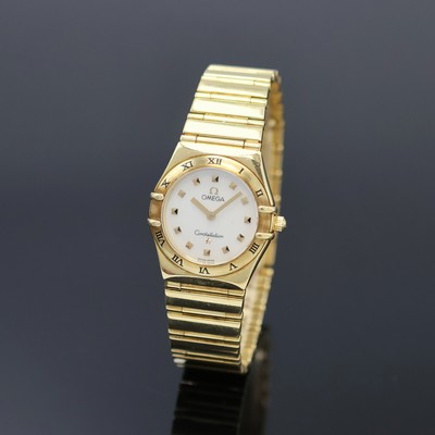 OMEGA Damenarmbanduhr Modellserie Constellation "My Choice" Referenz 795.1241, Schweiz um 2000, quarz, GG 750/000 inkl. Gliederband m. ...