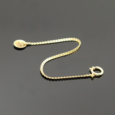 Taschenuhrkette in GG 585/000, mit Federring, L. ca. 20 cm, Gew. ca. 4,5g