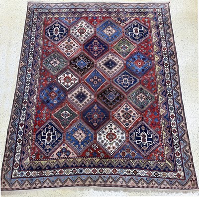 Yalameh, Persien, Mitte 20.Jhd., Wolle auf Wolle, ca. 407 x 325 cm, EHZ: 2-3