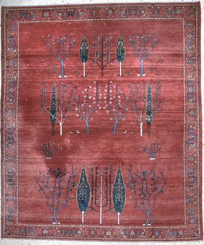 Gabbeh fein Loribaft, Persien, Ende 20.Jhd,Wolle auf Wolle, ca. 295 x 247 cm, Reinigungsbedürftig, EHZ: 2