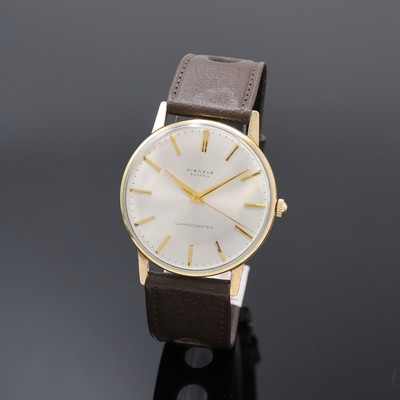 KIENZLE Superia Armbandchronometer, Handaufzug, Deutschland/Japan um 1965, verg., 3-teil. Geh., Boden und Glasrand aufgedr., silb. Zifferbl. m. ...