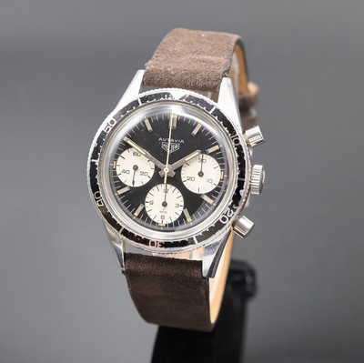 HEUER Autavia Schaltradchronograph "Jochen Rindt" Referenz 2446, Handaufzug, Schweiz um 1966, Edelstahlgeh., Boden verschr., Lün. m. 60er ...