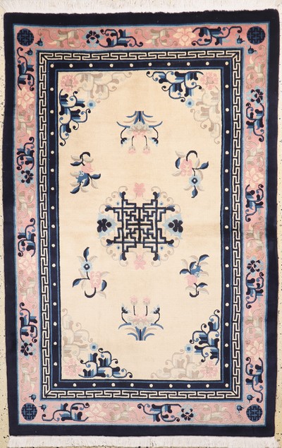 Antik Finish, China, Ende 20.Jhd, Wolle aufBaumwolle, ca. 188 x 120 cm, gereinigt, EHZ: 1-2