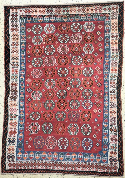 Gabbeh alt, Persien, Mitte 20.Jhd, Wolle auf Wolle, ca. 180 x 127 cm, EHZ: 2