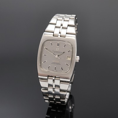 OMEGA Constellation Herrenarmbanduhr in Stahl Referenz 168.0059, Schweiz um 1974, Automatik, 4-fach verschr. TV-Screen Geh. m. integr. Stahlband Ref. ...