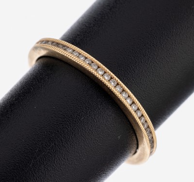 14 kt Gold Brillant-Ring, GG 585/000, ca. 50 Brillanten zus. ca. 0.25 ct Weiß/p1-2, RW 59, ca. 2.7 g