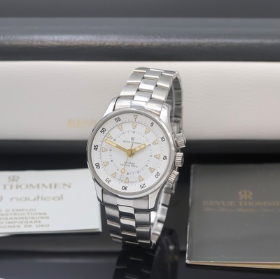 REVUE THOMMEN Cricket Nautical auf 2.400 Stück limitierte Armbanduhr Referenz 791001, Handaufzug, Sondermodell in Edelstahl inkl. orig. Gliederband ...