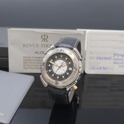 REVUE THOMMEN Herrenarmbanduhr Altimark Referenz 581102, quarz, Multifunktion z.B. Bergsport, aufklappbares Doppelgehäuse, im Unterteil ...