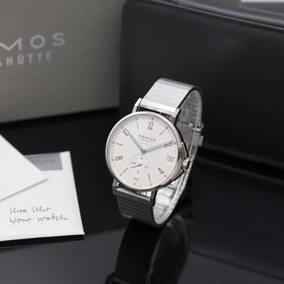 NOMOS Tangente Herrenarmbanduhr Sport Neomatik 42 Referenz 580, Deutschland um 2020, Automatik, beids. vergl. Edelstahlgeh. inkl. Gliederband m. ...