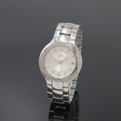 EBEL Lichine Armbanduhr in Stahl Referenz 9080980, Schweiz um 1995, Automatik, orig. Gliederband m. Faltschl., Boden 4-fach verschr., silb. Zifferbl. ...