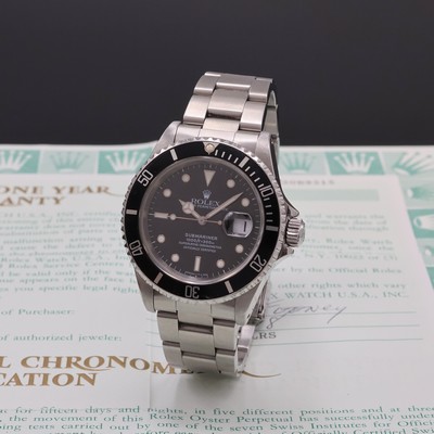 ROLEX Oyster Perpetual Date Submariner Referenz 16610, Schweiz verk. lt. beil. Zertifikat 04/1998, Automatik, Chronometer der Superlative in ...