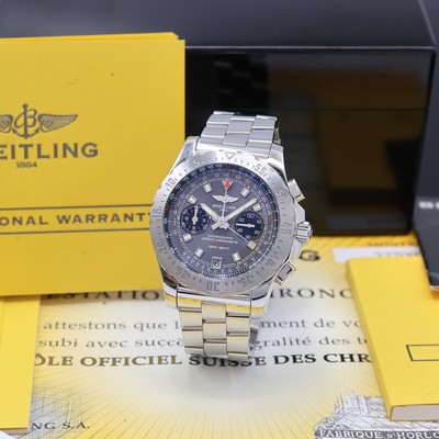 BREITLING Skyracer Armbandchronograph Referenz A27362, Automatik, Chronometer in Edelstahl inkl. Pilotband m. Faltschl., Boden und Krone verschr., ...