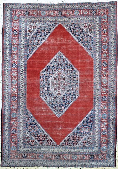 Täbriz antik, Persien, 19.Jhd, Wolle auf Baumwolle, ca. 190 x 136 cm, EHZ: 3(restauriert)