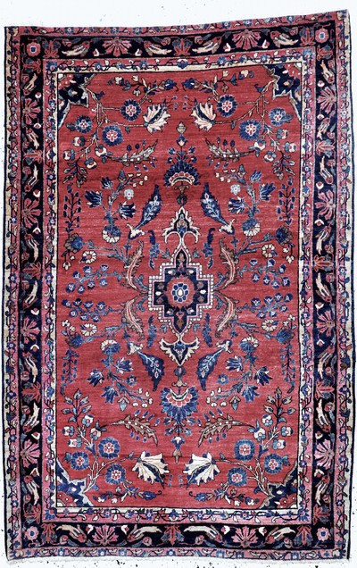 Sarogh Mohajeran antik, Persien, um 1900, Manchester-Korkwolle, ca. 200 x 135 cm, EHZ: 2