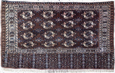 Tekke Tschowal antik, Turkmenistan, 19.Jhd,Wolle auf Wolle, ca. 122 x 75 cm, EHZ: 2