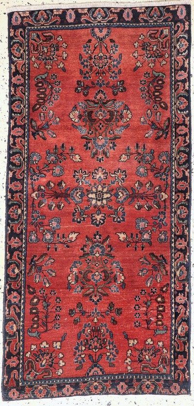 Us Re-Import Sarogh antik, Persien, um 1900, Wolle auf Baumwolle, ca. 143 x 70 cm, EHZ: 3