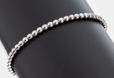 14 kt Gold Armband, WG 585/000, sogn. Flexarmband, Kugeln, D. ca. 3 mm, D. ca. 5.4 cm, ca. 6.0 g