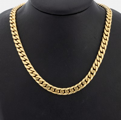 Massives 18 kt Gold Collier, GG 750/000, L.ca. 48 cm, Kastenschloss mit 2 Sicherheitsachten, ca. 116.1 g
