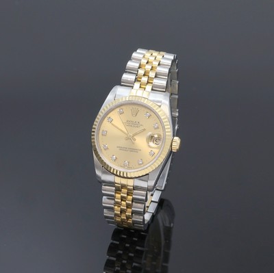 ROLEX Datejust Medium-Armbanduhr Referenz 68273 in Stahl/Gold, Schweiz um 1988, Automatik, Oystergeh. m. Riffel-Lünette, Boden u. Krone verschr., ...