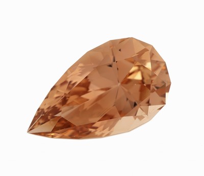 Loser Imperial-Topas, ca. 90.49 ct, facett. Tropfen, ca. 39.96 x 23.12 x 16.37 mm