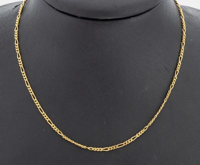 8 kt Gold Kette, GG 333/000, L. ca. 70 cm, Federringschließe, ca. 6.4 g