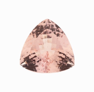 Loser Morganit, ca. 27.90 ct, facett. Triangel