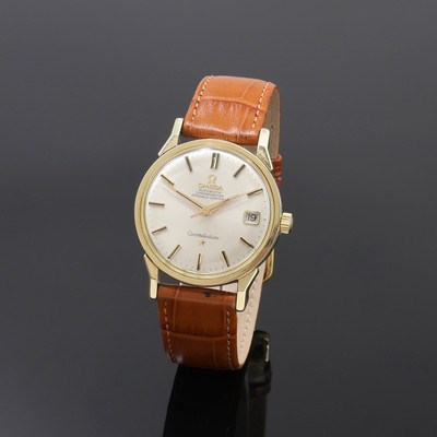 OMEGA Constellation Chronometer Armbanduhr Referenz 168.005, Schweiz um 1967, Automatik, verg. Edelstahlgeh., Boden m. Darst. Sternwarte verschr., ...