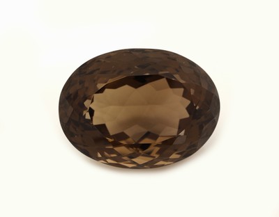 Loser Rauchquarz, ca. 228.35 ct, ovalfacett.