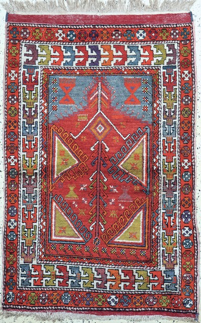 Bergama alt, Türkei, Anfang 20.Jhd, Wolle auf Wolle, ca. 170 x 110 cm, EHZ: 2