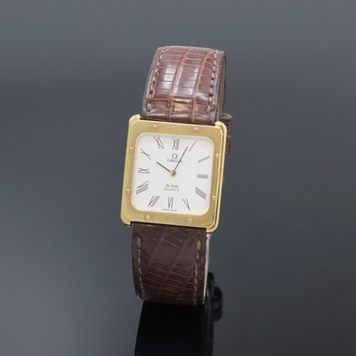 OMEGA De Ville Damenarmbanduhr in GG 750/000 Referenz 191.0082, Schweiz um 1980, quarz, massives, 2-teil Geh., Boden aufgedr., Oberteil mit 8 ...