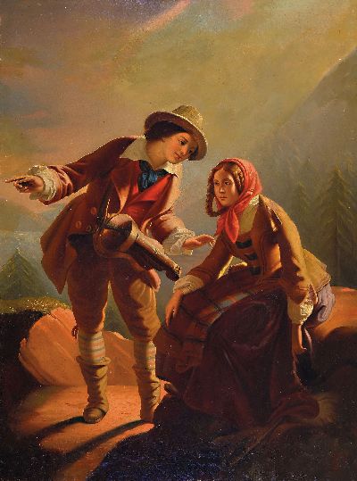 Italienische Schule des 19.Jh., nach Achille Leonardi (1800-1870), nach dem Original "Linda di Chammonid", Öl/Lwd, unsigniert, ...