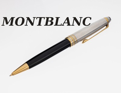 MONTBLANC Meisterstück Solitaire Drehbleistift, 925er Silber-Kappe, gerieft, teilverg.
