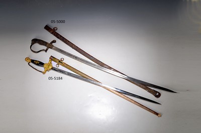 Logenschwert, USA, um 1900, geätzte Klinge bez. Joseph Warren Commander, Lamson & Hubbard Boston, Holzgriff, z.T. Parierstange und Knauf vergoldet, ...
