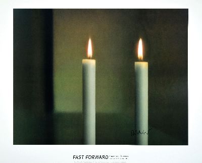 Gerhard Richter, geb. 1932, "2 Kerzen", Dallas Museum of Art 2006, Offset-Lithografie auf feste, Papier, handsign., ca. 61x76 cm