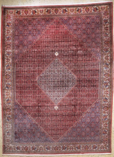 Bidjar fein, Persien, Mitte 20.Jhd, Korkwolle auf Baumwolle, ca. 340 x 260 cm, EHZ: 2
