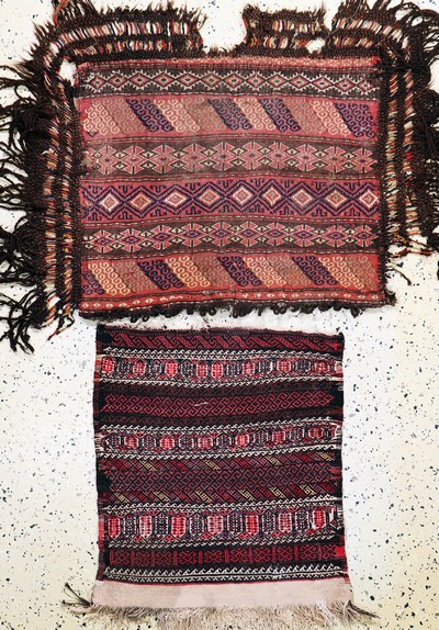 2 Lots Taschenfront & Tasche, Belutsch, Persien, um 1900, Wolle auf Wolle, ca. 80 x 70cm, EHZ: 3