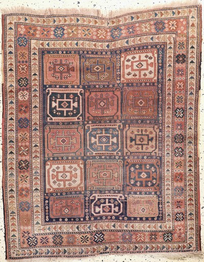 Antiker Kazak, Kaukasus, 19.Jhd, Wolle auf Wolle, ca. 150 x 120 cm, EHZ: 3(restauriert)