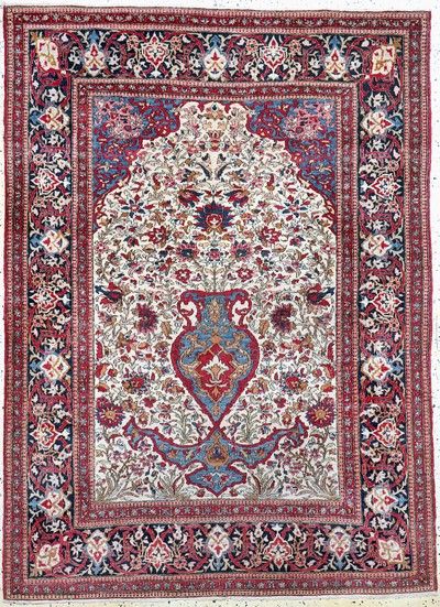Antiker Esfahan, Persien, um 1900, Wolle auf Baumwolle, ca. 200 x 150 cm, EHZ: 3