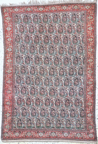 Antiker Senneh fein, Persien, 19.Jhd, Wolleauf Baumwolle, ca. 190 x 130 cm, EHZ: 2