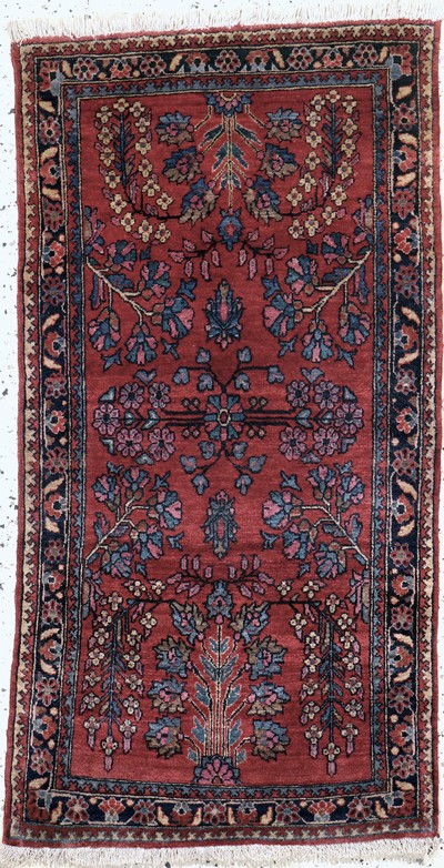 Sarogh"Mohajeran"fein antik, Persien, um 1900, Manchester-Korkwolle, ca. 123 x 64 cm, EHZ: 2